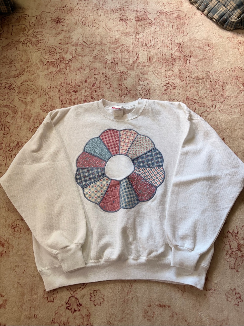 Vintage quilt crewneck